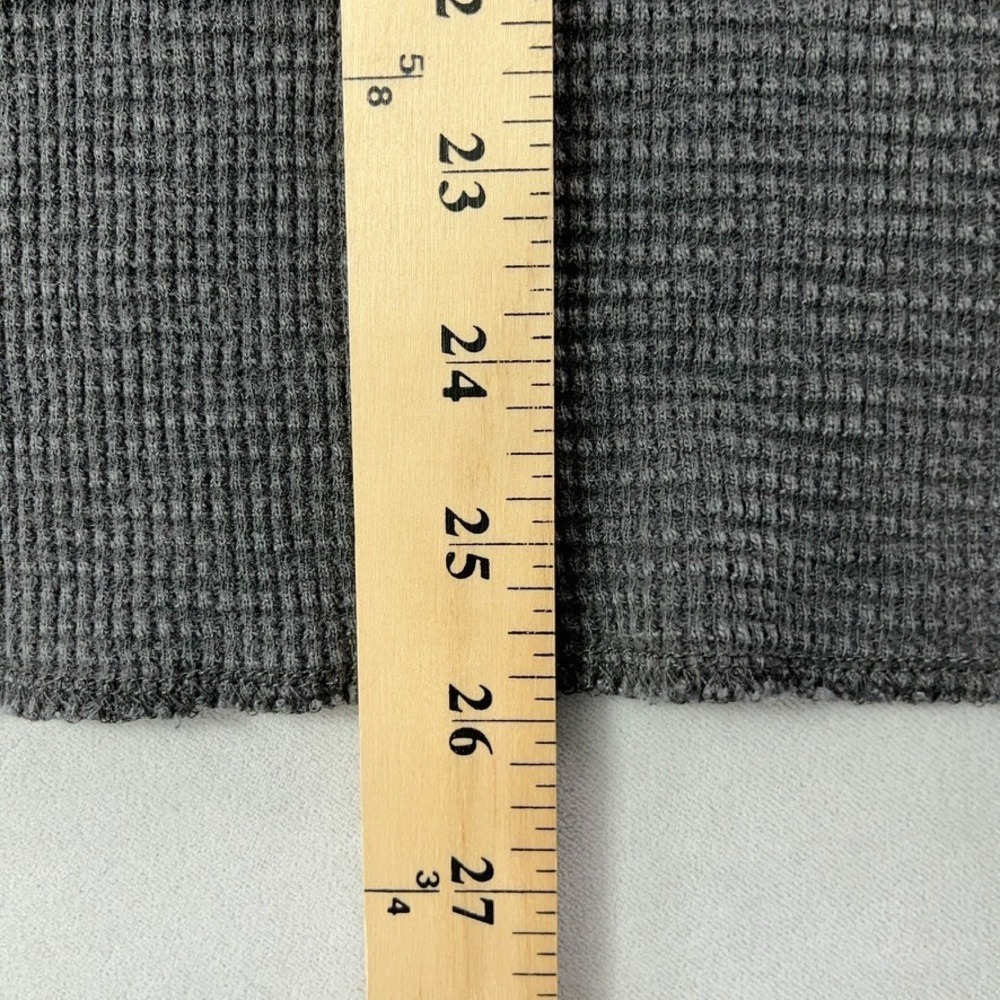 Stussy Short Sleeve Thermal Shirt Men Large Gray Waffle Knit Tee Pigment Dyed - Picture 9 of 9